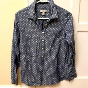 J Crew hollow polka dot denim